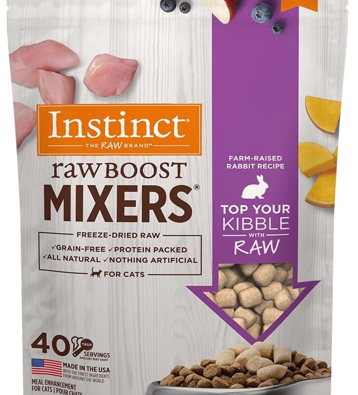 Instinct Raw Boost Mixers Grain Free Rabbit Formula Freeze Dried Cat Food Topper