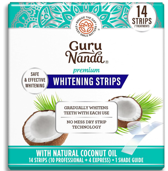 GuruNanda Teeth Whitening Strips - 7-Day Treatment